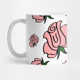 Light pink colour roses Mug